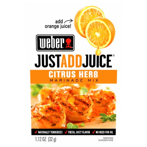 Weber Citrus Herb Marinade Mix 1.12 oz. Packets (4 Pack) Just Add Juice!