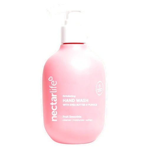Nectar Bath Treats Nectar Life Hand Wash 14oz, Exfoliating and Moisturizing Hand Soap with Volcanic Pumice, Jojoba Oil & Shea Butter (Fruit Smoothie)
