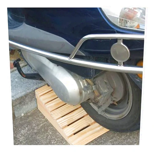 Katzowen Portable Driveway Ramp 2/3/4/5/6in Rise Wooden Threshold Ramp for Home/Front Door/Yard/Doorways, Wheelchairs Walkers Car Motorcycle Entry Transition Ramp(Size:25.8 x 30 x 7cm)