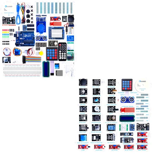 ELEGOO UNO R3 Project Most Complete Starter Kit & ELEGOO Upgraded 37 in 1 Sensor Modules Kit