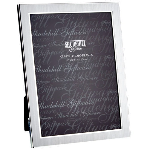 Shudehill Giftware Gifts and More Gifts Shudehill 24168 Lovely Silver Satin Colour 6 x 8 (Landscape Or Portrait) by Photo Frames, Metal, Size 6