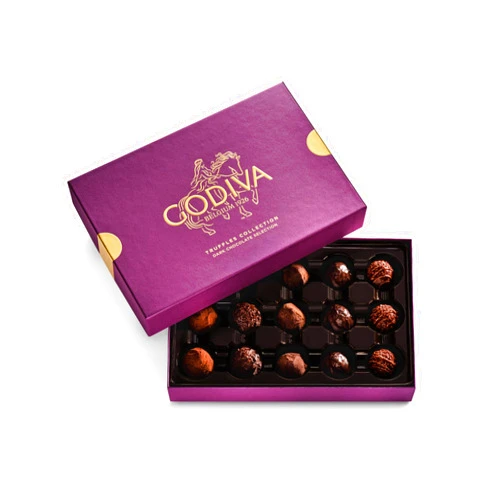 Godiva Chocolatier Godiva Dark Chocolate Truffle Gift Box, Belgian Dark Chocolates with Ganache Center, Gourmet Gift for Birthdays, Holidays, Kosher, 15 Pc