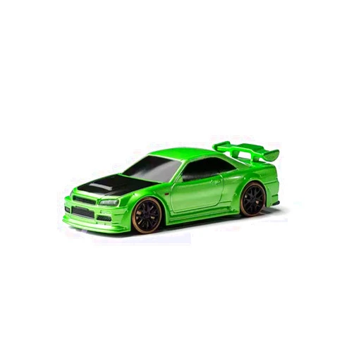 Savage Performance 1:76 Turbo Racing C64 Drift RC Car with Gyro Radio, Table Racing Remote Control Mini Model Car Full Proportional RTR Kit Toys with 2 Replaceable Body Shell (Blue, Green) Green