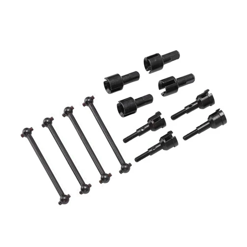Dilwe RC Dog Bone Drive Shaft,Dogbones+Drive Shaft+Stub Wheel Axle RC Car Replacement Parts,RC Dogbone Adapter Diff Cup Joint Axle for WLtoys A949 A959 A969 A979 K929 and Other 1/18 RC Car(Black)