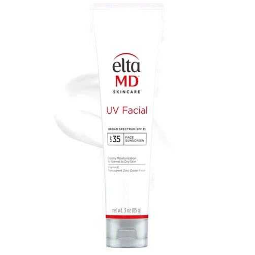 EltaMD UV Facial SPF 30+ Sunscreen Moisturizer Face Lotion, Broad Spectrum Moisturizing Sunscreen with Hyaluronic Acid, Non-Greasy, Mineral-Based Face Sunscreen with Zinc Oxide, 3.0 oz Tube