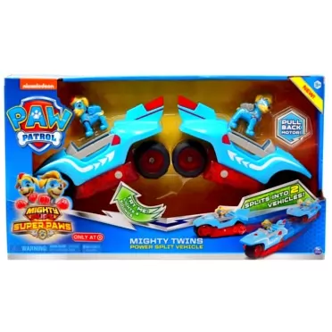 Nickelodeon Paw Patrol Mighty Pups Super Paws Mighty Twins Power Split Vehicle