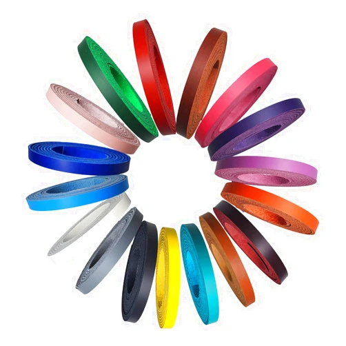 PITKA LEATHER 3/8 Inch Leather Strips Latigo - Leather Craft Projects - Strong Quality USA Made Leather Strips - Choose Your Color-Length - Pitka Leather