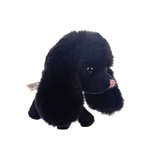 Dilly dudu Black Puppy Dog Stuffed Animal Poodle Plush Soft Toy 4-Inch
