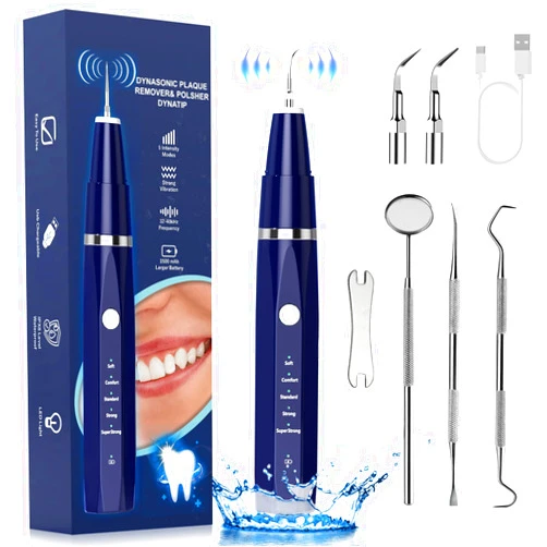 Vtiisamao Plaque/Tartar Remover for Teeth, Dental Calculus Remover Teeth Cleaning Kit with LED Light & 5 Adjustable Modes