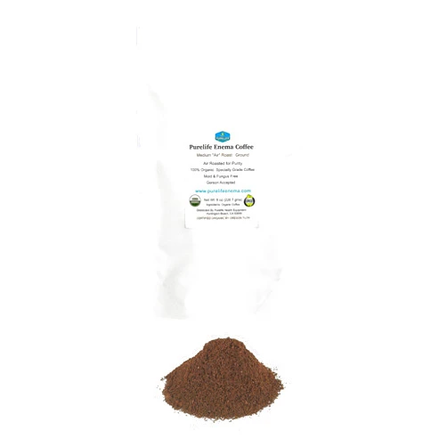 PureLife Enema Coffee- 1 Lb - Organic Gerson Specific - Ground - Mold & Fungus Free - Air Roasted Medium / Shipped Fresh- American Owned and Operated Since 2012
