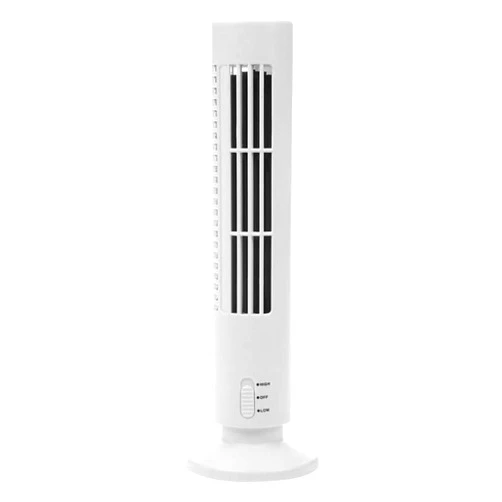 Gonetre Tower Fan Portable Air Cooler Vertical Bladeless Fan USB Desktop Air Conditioner Fan Mini Cooling Tower Fan for Home Office (White)