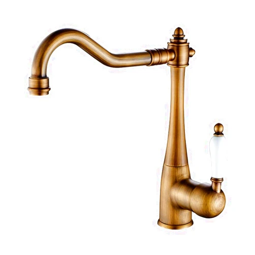 MBATKA Faucet Kitchen Sink Faucet Bathroom Faucet Single Handle Single Hole Cold and Hot Water Faucet Washbasin Counterbasin Faucet Sink Swivel Faucet