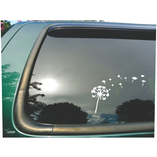 YttBuy-Dandelion Flying- Die Cut White Vinyl Window Decal/sticker for Car or Truck 5.5