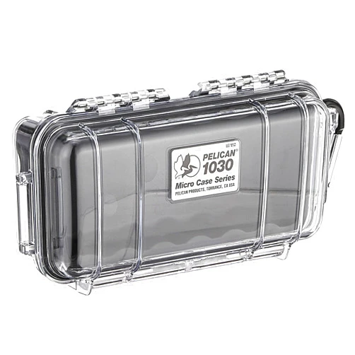 Pelican 1030 Micro Case (Black/Clear)