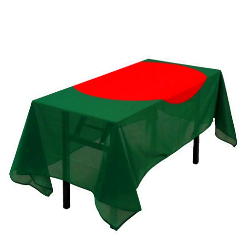 MSFHHA Rectangular Tablecloth Bangladesh Bangladeshi Flag Tablecloth Fade-Resistant Washable National Flag Tablecloth, Suitable for Kitchen Dining Family Gatherings and Outdoor Events,59 Inches * 83 Inches.