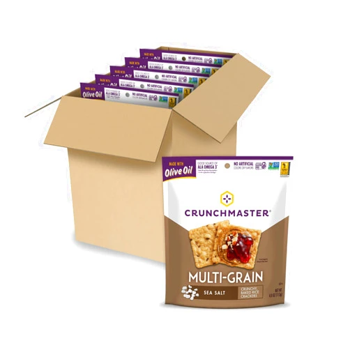 Crunchmaster Gluten-Free Multi-Grain Sea Salt Crackers, 4oz. (Pack of 6)