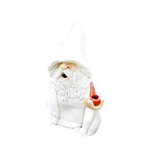 MOOCOCO Garden Gnome Statue, Funny Smoking Middle Finger Wizard Gnomes Statue Garden Figurine Art Garden Decoration, for Outdoor Lawn Yard Garden Balcony Porch Patio Ornaments Decorations (Pipe)