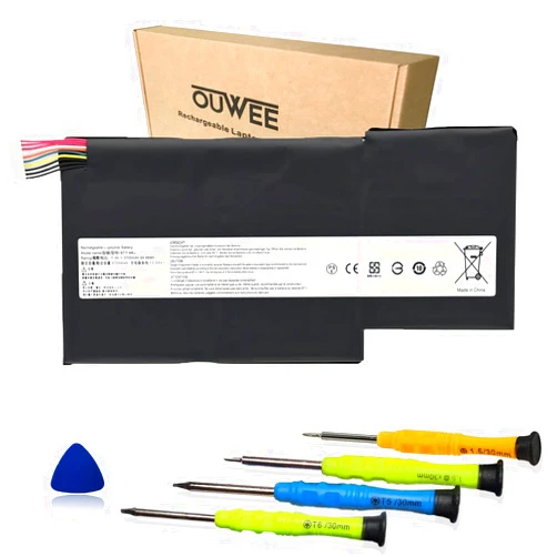 OUWEE BTY-M6J Laptop Battery Compatible with MSI GS63 7RE-009CN 018CN GS63VR 6RF-016CN 095CN 7RF-239CN 258CN GS73 7RE-004CN GS73VR 6RF-013CN 7RF-284CN Series BTY-U6J BP-16K1-31 11.4V 64.98Wh 5700mAh