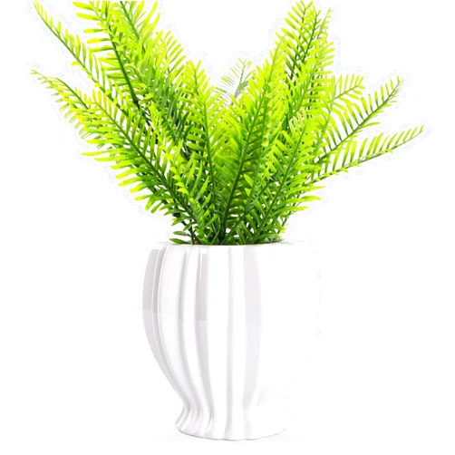 VanEnjoy 6 inch Modern Ribbed Design Small White Ceramic Decorative Tabletop Centerpiece Vase Flower Pot - White Spiral