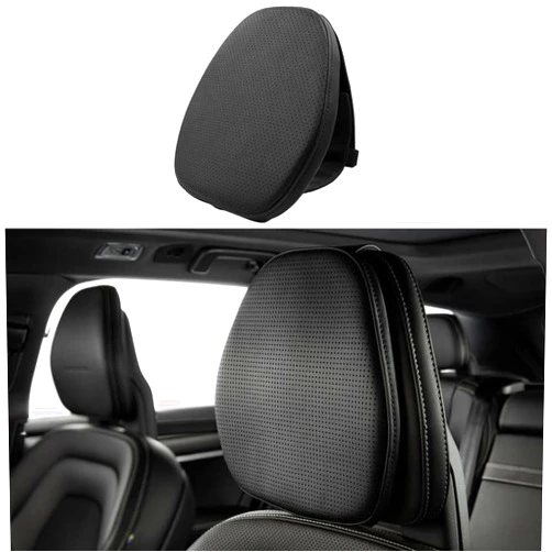 TAIKOO Car Headrest Pillow for Volvo XC90 XC60 S90 V90 XC40 S60 V60 Premium Interior Accessories Headrest Support for Driver or Front Passenger Seat (Black 1 pcs)