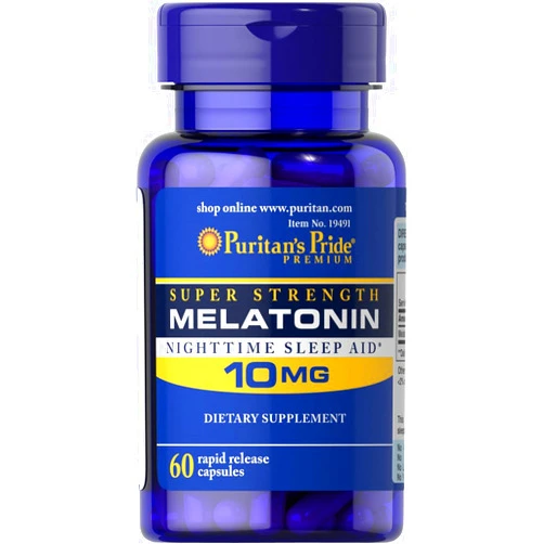 Puritan's Pride 2 Pack of Melatonin 10 mg Puritan's Pride Melatonin 10 mg-60 Capsules