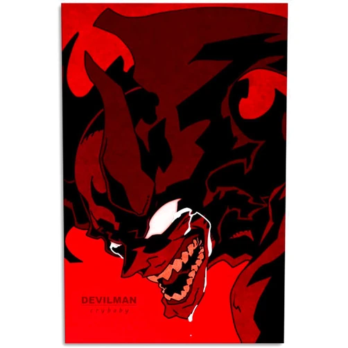 Generic Anime Devilman Crybaby Poster Art Decorative Painting Modern Canvas Bedroom Wall Art Gifts (Unframe,12x18inch(30x45cm))