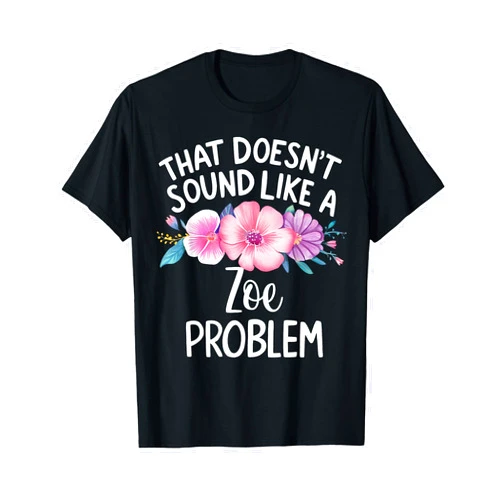 Retro Gift For Women Gift For ZOE ZOE Personalized Cute Flower Girls ZOE Name T-Shirt