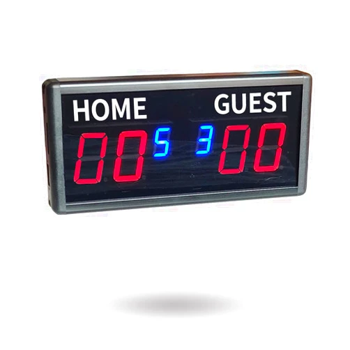 Ledgital Indoor Score Keeper, Electronic Ping Pong Scoreboard with Wireless Remote Control, 6 Digits Score Unit with Round Scores 0-99 in Red and Match Scores 0-9 in Blue, Tabletop & Wall Mount