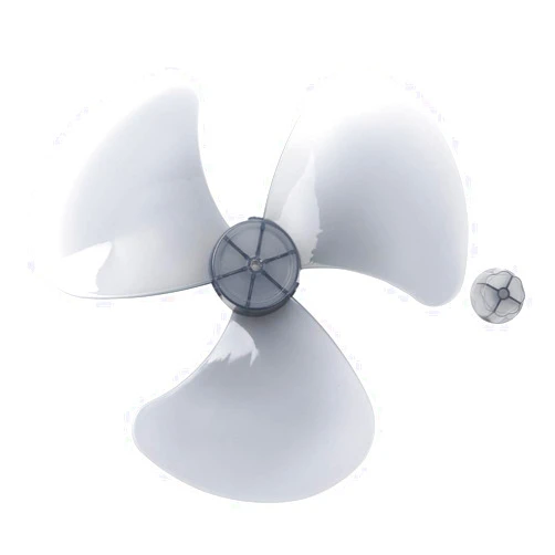 CHICTRY 16 Inch Fan Blade 3 Leaves Plastic White Fan Blade Replacement for Household Standing Pedestal Fan Table Fanner General Accessories Grey with Fan Nut