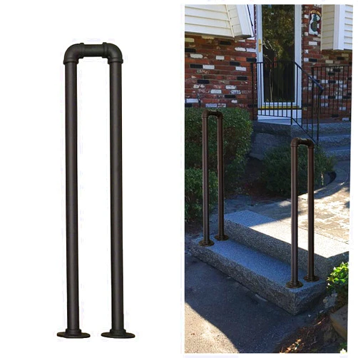 Lsoiup Stair Handrail Railing Transitional Safety Handrail for Outdoor Step Handrail Picket Fits 1 Steps Hand Rails Outside for Decking Garden Terrace Balcony