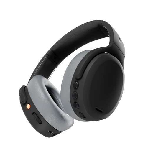 Skullcandy Crusher ANC 2 Over-Ear Active Noise Cancelling Wireless Bluetooth Headphones with Sensory Bass, Skull-iQ Voice Control, 50 Hr Battery, Microphone – Black/Asphalt