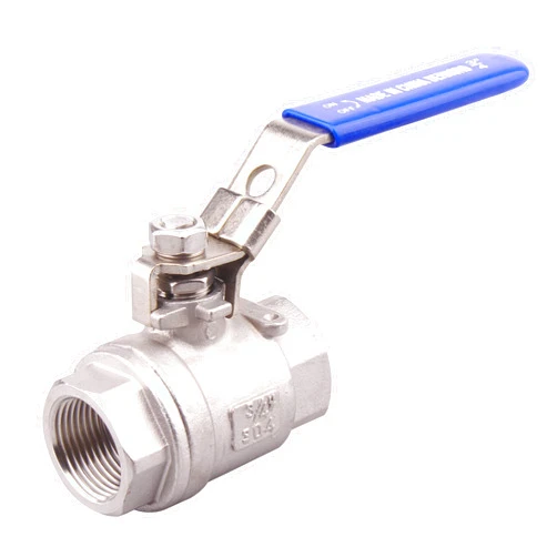 DERNORD Stainless Steel 304 Ball Valve, 2-Piece Full Port Heavy Duty for WOG with Locking Device (3/4
