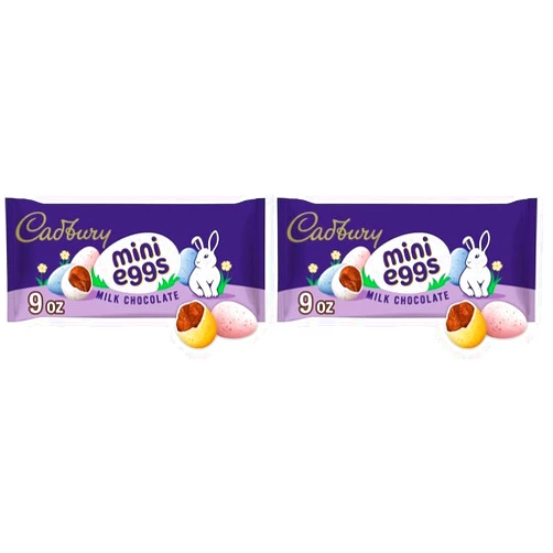 CADBURY MINI EGGS Milk Chocolate, Easter Candy Bag, 9 oz (Pack of 2)