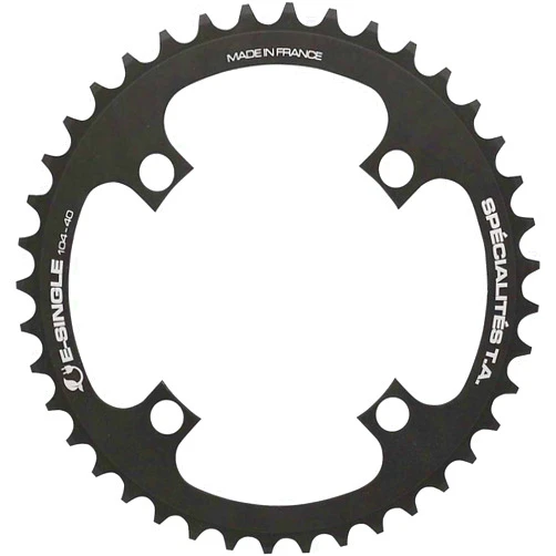 Miche Spécialités TA Unisex's E-Single 104 Electric Bike Chainring, Black, 40T