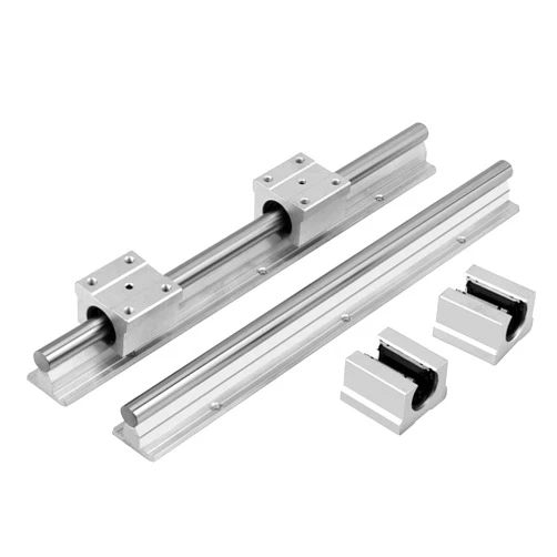 Eujgoov 2Pcs 300Mm12Mm Sbr12Uu Linear Linear Slide Rail Shaft, Linear Rail Shaft 300mm Linear Slide Rail Shaft Linear Slide Rail Shaft Slide Rail Shaft 4Pcs Bearing Slide Block