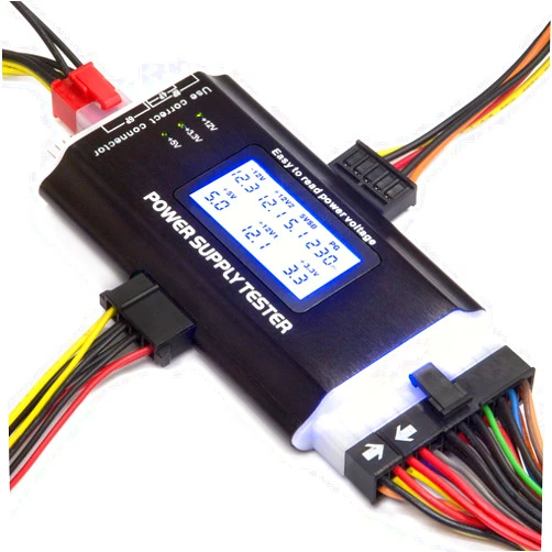 Kingwin PC Computer Power Supply Tester, Digital LCD Screen, ATX/ITX/IDE/HDD/SATA/BYI (KPST-01)