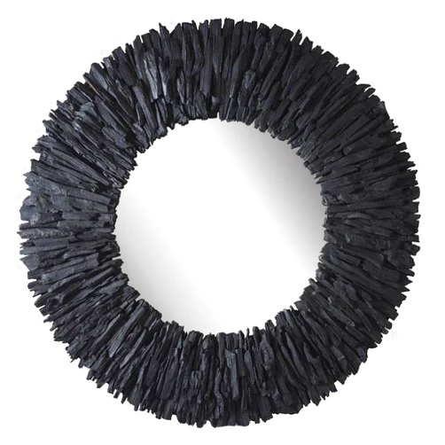 Uttermost Teak Branch - Round Mirror-1.6 Inches Tall and 39.37 Inches Wide-Satin Black Finish