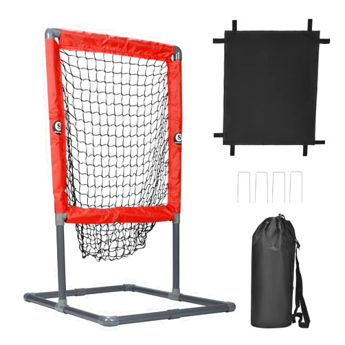 S SANGLE SOPFFY Wiffle Ball Strike Zone,Sangle Soppfy 2 in 1 Pitching Net & Baseball Strike Zone Compatible with Wiffle Balls and Plastic Baseballs.Baseball Net Set Up and Assemble Easily.
