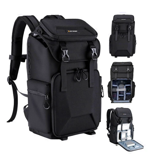 K&F Concept Camera Backpack, Hard Shell Camera Bag, Large Capacity Photography Backpack with 15.6