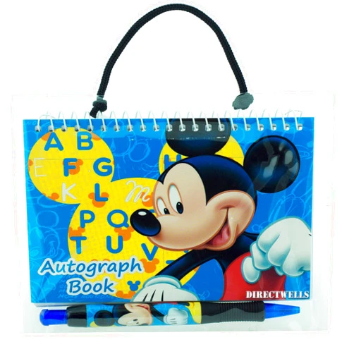 Mickey Autograph Disney Mickey Mouse Blue Autograph Book with 1 Retractable Pen