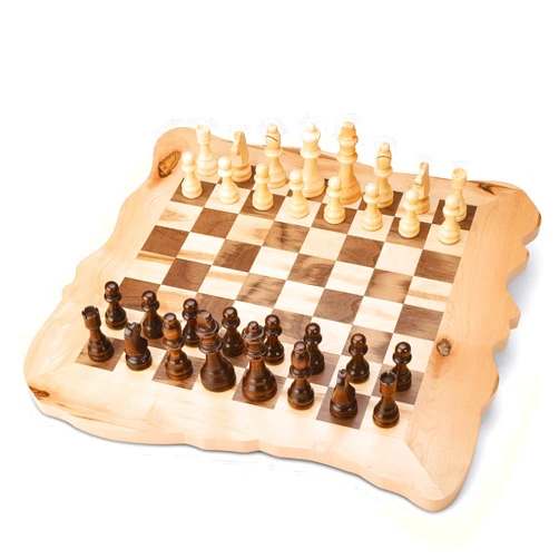 VAMSLOVE Wooden Chess Board Set Large Unique Chessboard (Playing Area 15 x 15inch) with 3.5