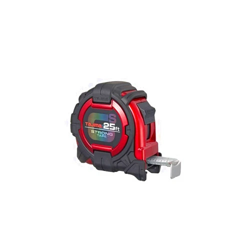 TAJIMA Tape Measure - 25 ft x 1-1/16 inch GS-Lock Measuring Tape with Shock Resistant Case & Acrylic Coated Blade - GS-25BW