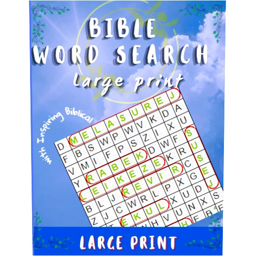 Vespa Publisher Bible Word Search Large Print: Activity Book for Christian Woman, Adult and Senior. Include biblically inspired verses