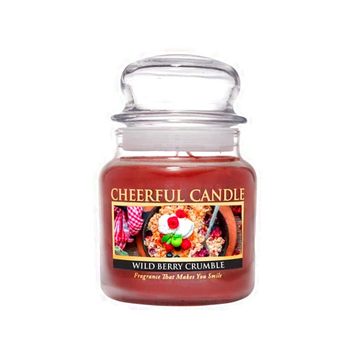 A Cheerful Giver - Wild Berry Crumble - 16oz Scented Candle Jar - Cheerful Candle -80 Hours of Burn Time, Candles Gifts for Women