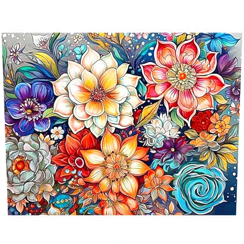 Huacan Diamond Painting Kits DIY 5D Diamond Art Kits for Adults, Full Drill Square Diamond Dots Flower Diamond Painting Kits Gem Art Handicrafts Home Decor 12 * 16inch