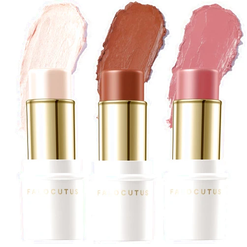 Falocutus 3 Pcs NEUTRAL Contour Stick Set,Cream Blush & Highlighter Bronzer Pen,Long Lasting & Smooth Natural Face Contouring Illuminator,Professional Makeup Kit for All Skin