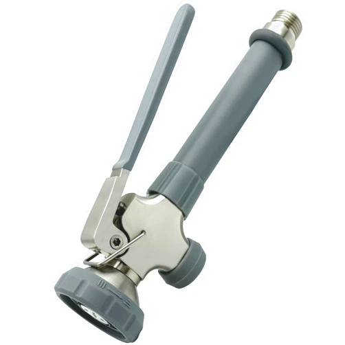 Achelous Pre Rinse Spray Valve Head Dual Function, Commercial Sink Faucet Sprayer Head with Grip Handle, High Pressure Dish Sprayer Nozzle for Commercial Kitchen Faucet Replacement Head (Grey)