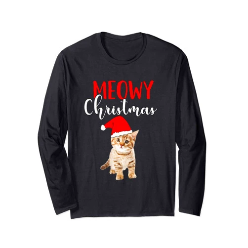 Cat Lover Merry Christmas catmas Shirt Long Sleeve T-Shirt