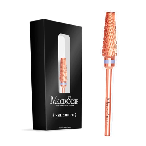 MelodySusie 5 in 1 Pro Nail Drill Bits, 3/32'' Carbide Tungsten Multi-function Mixed Sizes Edition, Suitable for Manicure Pedicure Cuticle Gel Polishing, Professional Advanced Bits, Series Bit X