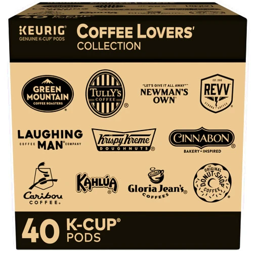 Keurig Coffee Lovers' Collection Sampler Pack, Single-Serve K-Cup Pods, Compatible with all Keurig 1.0/Classic, 2.0 and K-Café Coffee Makers, Variety Pack, 40 Count